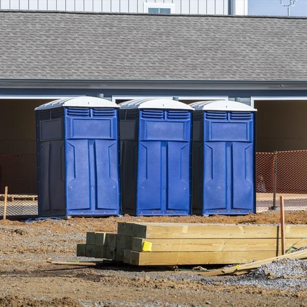 Heavy-duty construction site porta potty in Edinburg, Texas